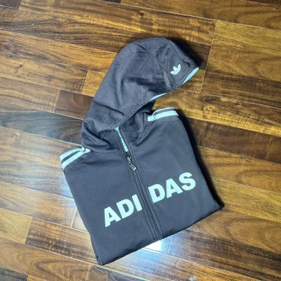 "ADIDAS" spell-out Hooded Jacket