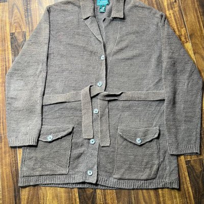 Lauren Ralph Lauren shawl collar cardigan in chocolate brown