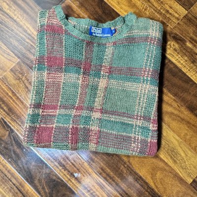 Rare Polo Ralph Lauren Tartan Crewneck Sweater