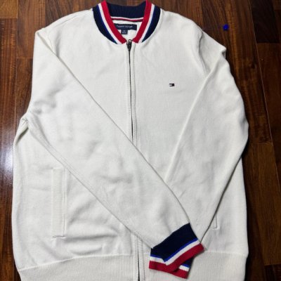 Tommy Hilfiger  Cream full zip knit bomber