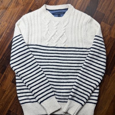 Tommy Hilfiger Nautical Cable Knit Stripe Sweater