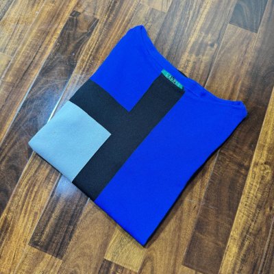 Lauren Ralph Lauren Geometric Colorblock Knit Dress  Rare 90s