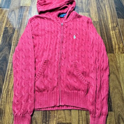 Polo Ralph Lauren Cable Knit Zip Hoodie Size M