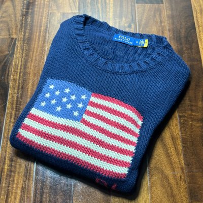 Polo Ralph Lauren  American USA Flag Crewneck Size