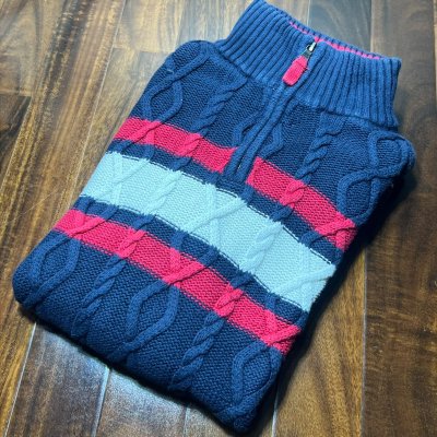Tommy Hilfiger Cable 1/4 Zip Sweater Size Youth L/G (12-14)