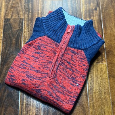 TOMMY HILFIGER Navy tag with flag L/G (16/18) Youth Large - fits Women S/M | Men XS/S
