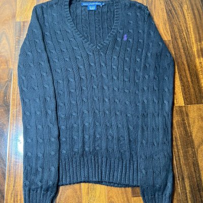 Ralph Lauren Cable Knit V-Neck Size S