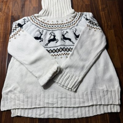 Barbour Cream Aran Cable Knit  Size XL