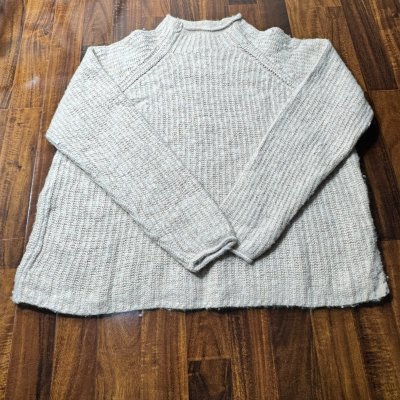 Barbour Oatmeal Chunky Cable Knit Size S