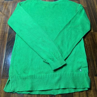 Barbour Kelly Green Crewneck Knit Sweater UK 10 / US 6