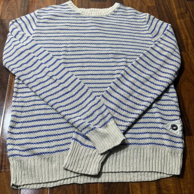 Barbour Beige Stripe "Greacoat" Knit Sweater