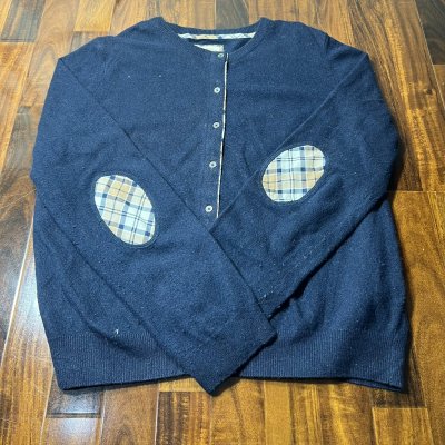 Barbou Tartan Trim Cardigan Size UK