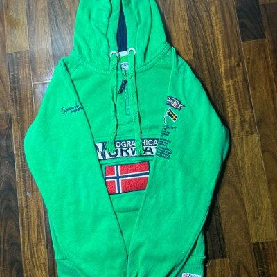 Geographical Norway Flag 1/4 Zip Hoodie
