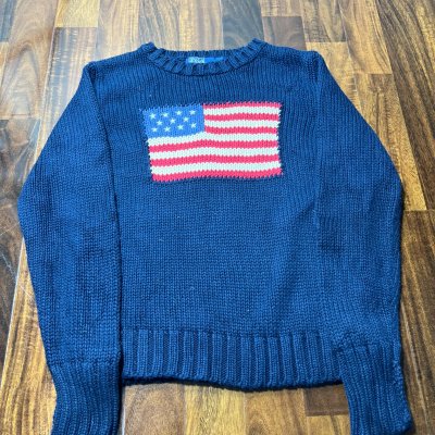 Polo Ralph Lauren Chunky Knit Sweater USA Flag