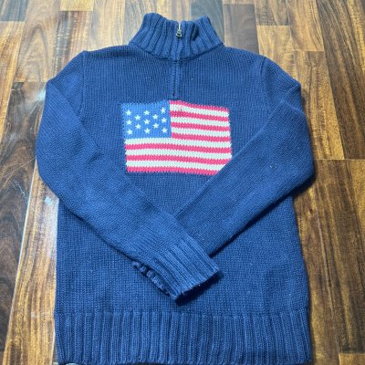 Polo Ralph Lauren USA Flag 1/4  Zip Knit Sweater