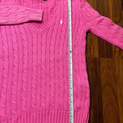 Ralph Lauren Cable Knit V-Neck Sweater