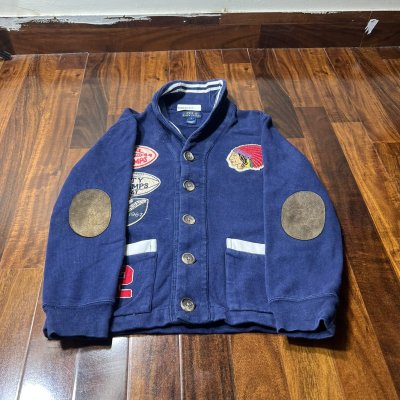 Polo Ralph Lauren Navy Patched Varsity Cardigan