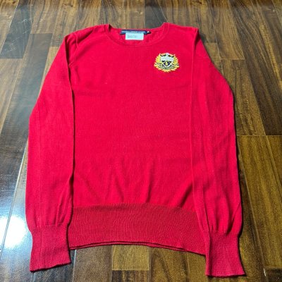 Ralph Lauren Sport Red Crest Embroidered Crew Neck Sweater