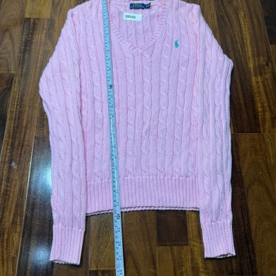 Polo Ralph Lauren Baby Pink Cable Knit Crew Neck Sweater