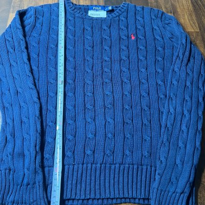Polo Ralph Lauren Navy Cable Knit Crewneck Sweater
