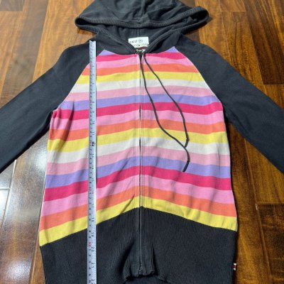 Tommy Hilfiger Multi Stripe Hooded Zip Cardigan | 24" Length | SKU 1251
