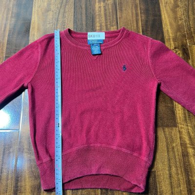Vintage Polo Ralph Lauren Maroon Knit Sweater Size XS Youth/Kids