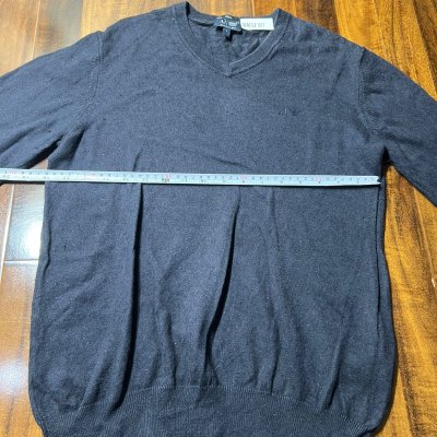 A|X Armani Exchange Black Crew Neck Knit Sweater | 40" Chest | Logo | Minimalist