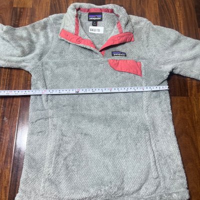 Patagonia Grey Pink Re-Tool Snap-T Fleece Pullover | 47cm P2P | Size S