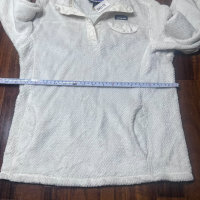 Patagonia Off-White Re-Tool Snap-T Fleece Pullover | 54cm P2P | Size L