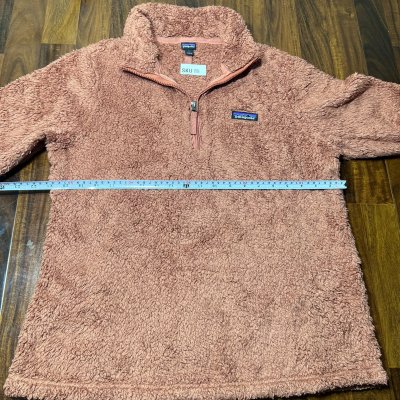 Patagonia Dusty Rose Los Gatos 1/4 Zip Sherpa Fleece Pullover | 54cm P2P | Size L