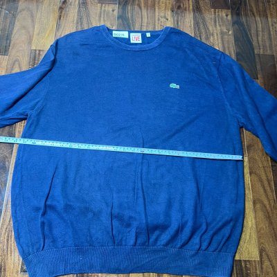 Lacoste LIVE Navy Crew Neck Knit Sweater | 58cm P2P | Size XL