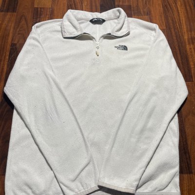 The North Face TKA 100 Fleece 1/4 Zip XL | 28" P2P | Bone White | Vintage TNF