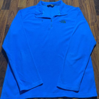 The North Face TKA 100 Fleece 1/4 Zip XL | 24" P2P | Electric Blue | Vintage TNF