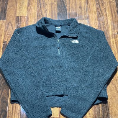 The North Face Sherpa 1/4 Zip Fleece S | 22" P2P | Black | Boucle TNF