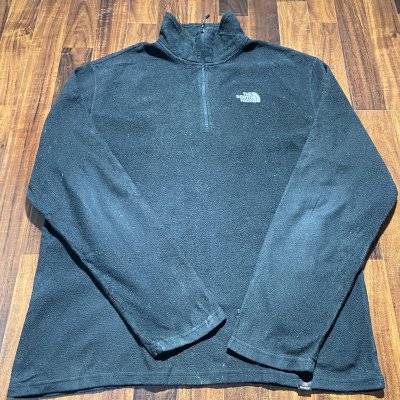 The North Face TKA 100 1/4 Zip Fleece XL | 26" P2P | Black | Mens TNF