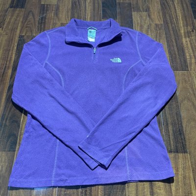 The North Face TKA 100 1/4 Zip Fleece M | 22" P2P | Purple | Womens TNF