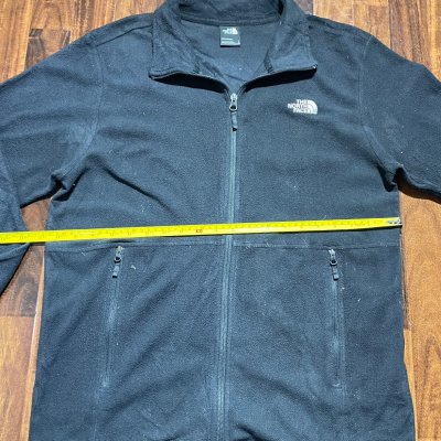 The North Face TKA 100 Full Zip Fleece XL | 24" P2P | Black | Mens TNF