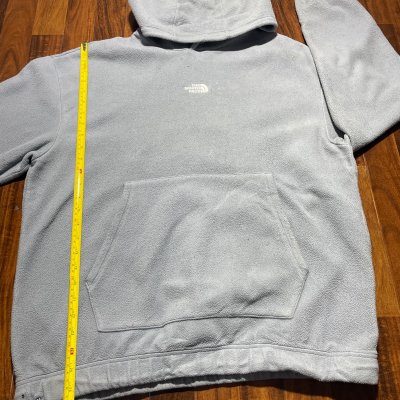 The North Face TKA 100 Hooded Fleece XL | 25" P2P | Light Grey | Mens TNF