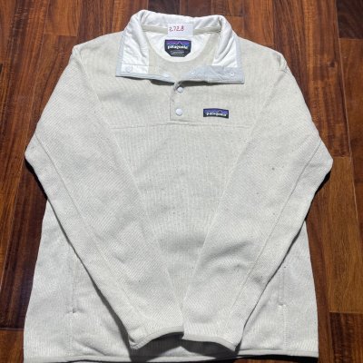 Patagonia Better Sweater / Sweater Fleece Snap-T Pullover - Oatmeal / Beige / Off-White / Light Grey - 2728 - Length 24" Locked