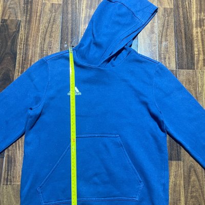 Adidas Hoodie 11-12Y / M | Navy Blue Fleece | 152cm | Logo |