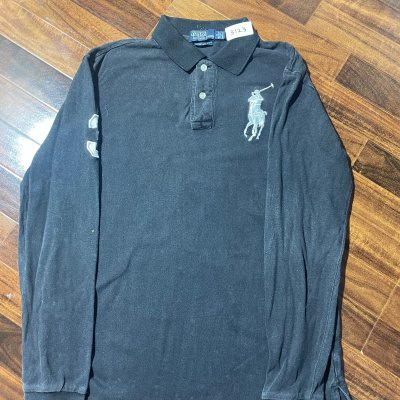 Polo Ralph Lauren Shirt M | Black Big Pony Long Sleeve Polo 2000s | Mens M