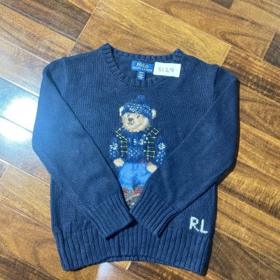 Polo Ralph Lauren Sweater 4T | Navy Modern Polo Bear Knit Jumper | Kids 4Y