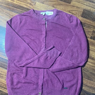 Barbour Cardigan M | Wool Cashmere Cardigan Purple Plum Button | M - 3199