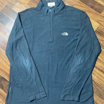 The North Face Fleece M/L | 2000s Waffle Quarter Zip Black | M/L - 3211