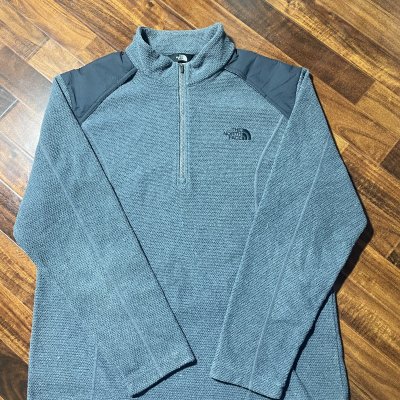 The North Face Fleece L | 2010s Quarter-Zip Fleece Grey Black Shoulder | L - 3214