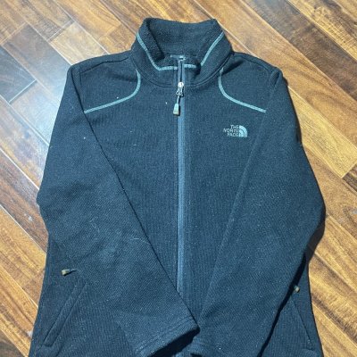 The North Face Jacket M | Knit Fleece Full Zip Jacket Black Piping | M - 3215