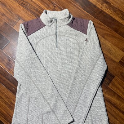 The North Face Fleece M | 2010s Quilted Half Zip Fleece Grey Purple | M - 3216