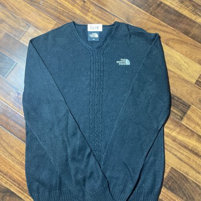 The North Face Sweater M | Modern Youth Cable V-Neck Sweater Black Cable | M - 3218