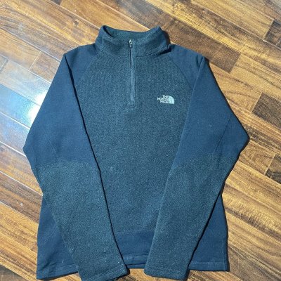 North Face Fleece L | Black 2000s Polartec Quarter Zip Jumper | Mens L