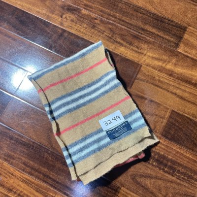 Burberry Scarf One Size | Beige 2000s Lambswool Nova Check Scarf Stripe | Unisex